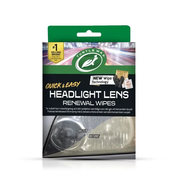 Poleringssats Strålkastare TURTLE WAX Headlight Lens Renewal Wipes