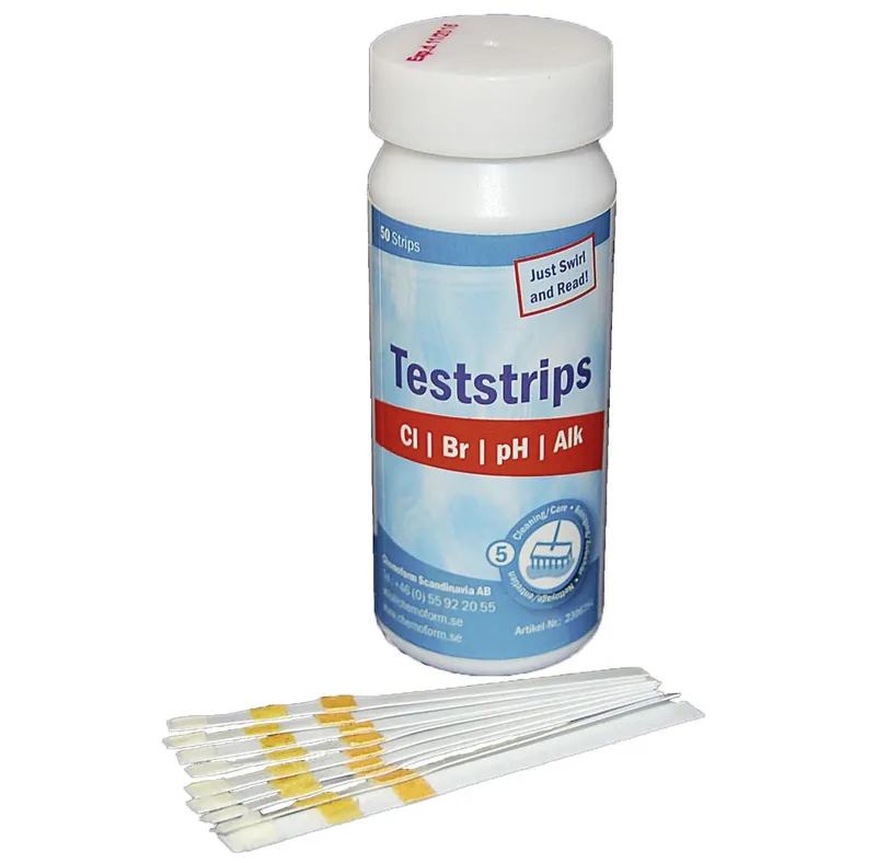 Planet Pool 2306754 Teststicka pH/klor/brom/alkalinitet, 50-pack