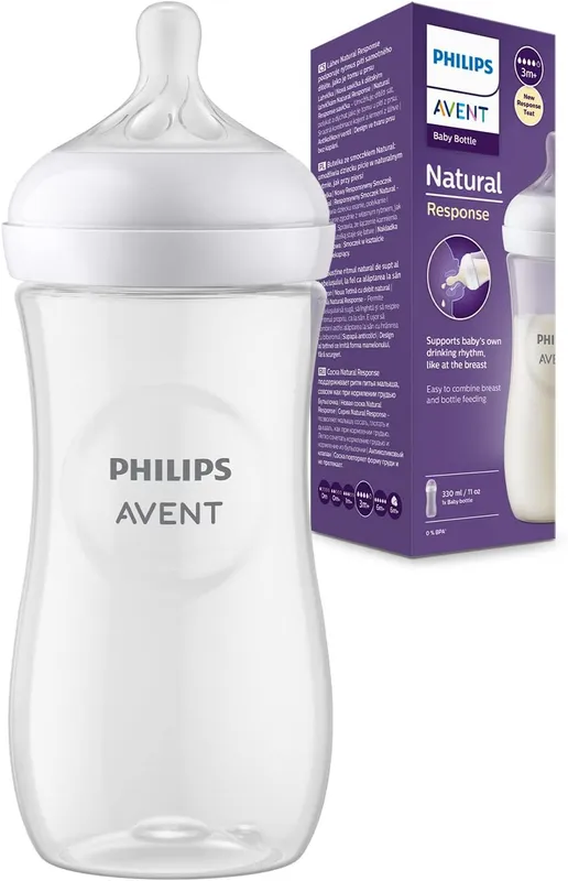 Avent Nappflaska Natural Response 3.0 Glas 120ml beige