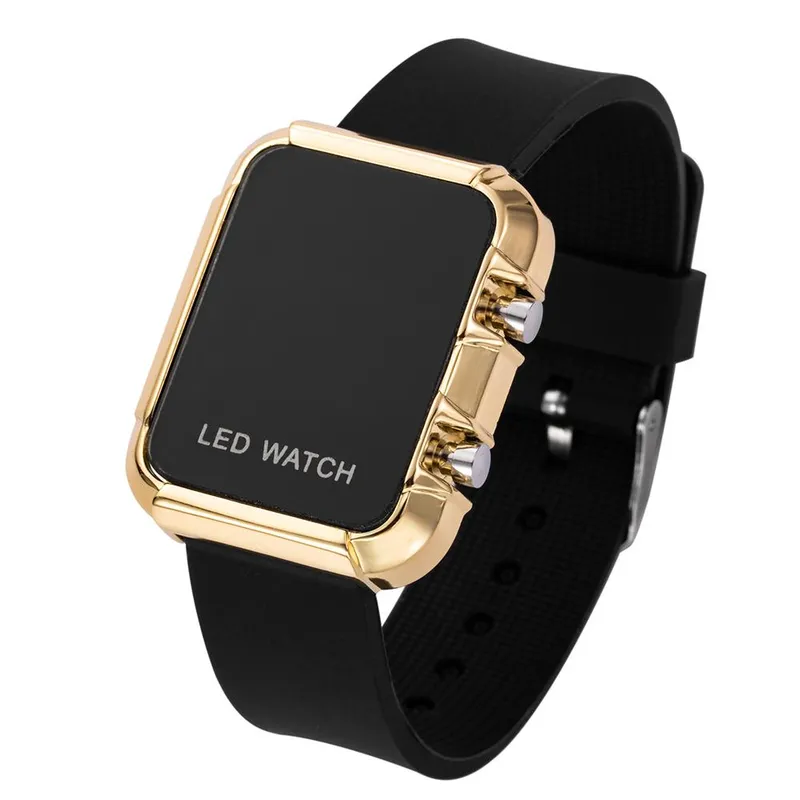 Digitala armbandsklockor för kvinnor Toppar Märke Lyx Damarmbandsur Sport Snyggt mode LED-klocka Dam Relogio Feminino 1 piece (#0238)