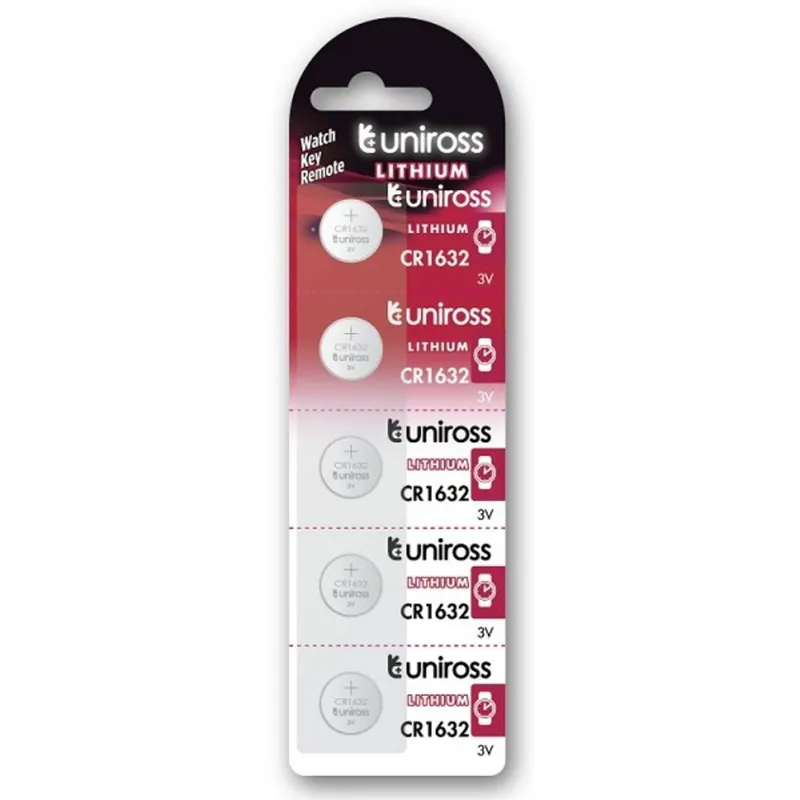 UNiROSS Lithium Button CR1632 - 5-pack