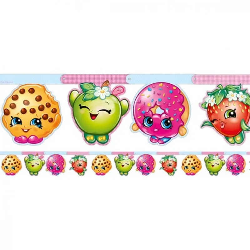 Banderoll Shopkins formklippt 160 cm