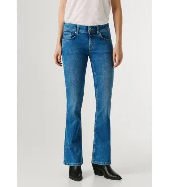Pepe Jeans för kvinnor. PL20473664FE Jeans Flare Pimlico blå (26/30), Casual, Bomull, Denim