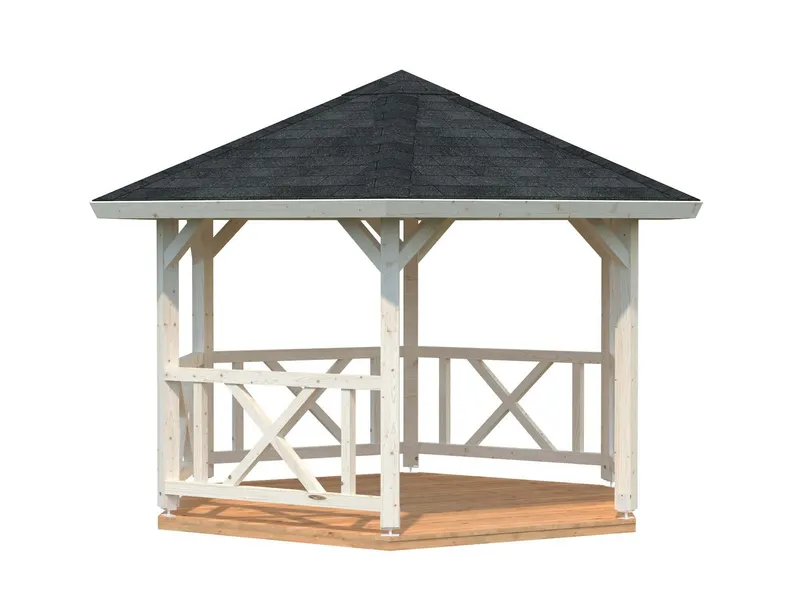 Palmako Betty Paviljong 9,9 m², utan golv, impregnerad natur