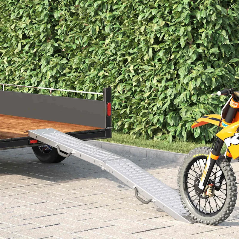 Vikbar Ramp 200 kg per Ramp Silver 186 x 23 x 4,5 cm