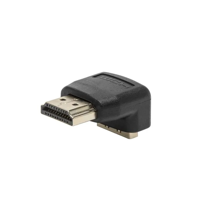 Goobay HDMI™-vinkeladapter för koaxialkabel, Guldpläterad (4K @ 60 Hz) HDMI™-uttag (typ A) > HDMI™ kontakt (typ A) 90 °