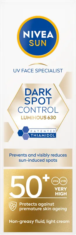 Nivea Sun Spot Control Luminous 630 Refreshing Sunscreen Fluid For Face Spf50+ 40ml