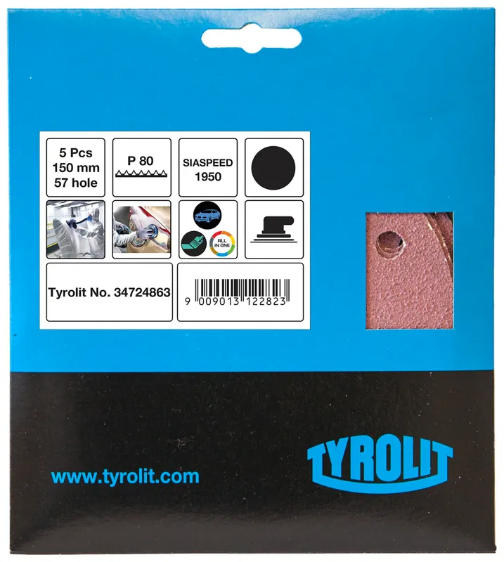 Tyrolit SIASPEED 1950 Kardborrerondell 150 mm K80