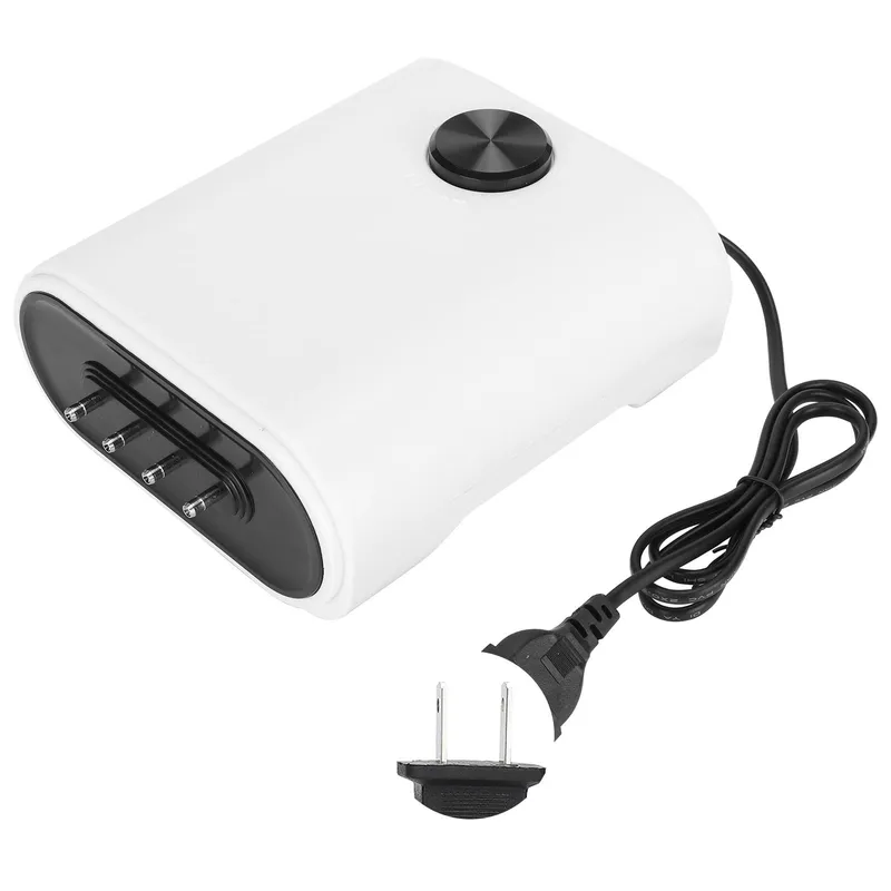 Elektronisk akvarieluftpump med 4 utlopp Akvarium Tyst syrepump Justerbar US-kontakt 110V