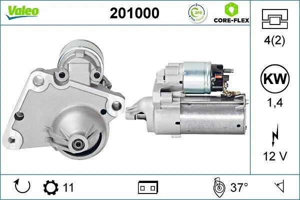 Startmotor VALEO 201000