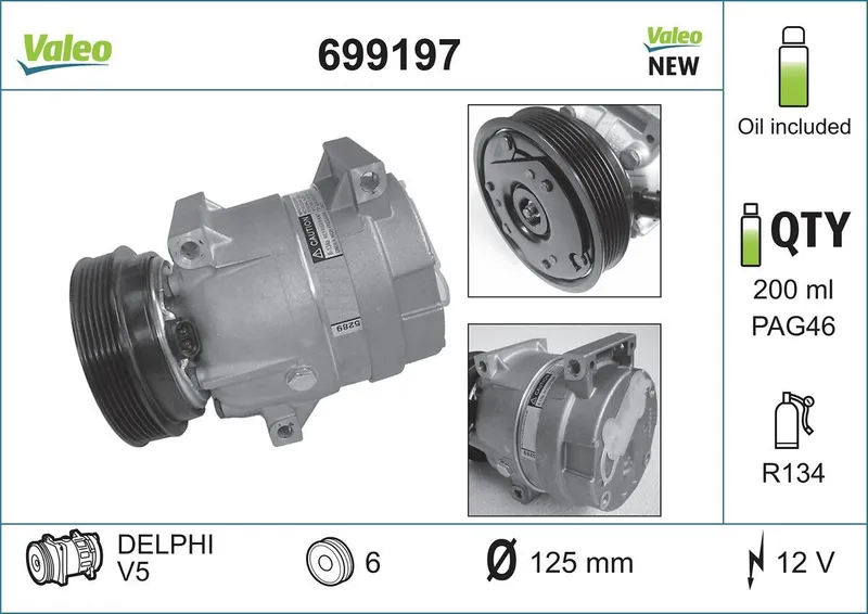 AC-kompressor VALEO 699197