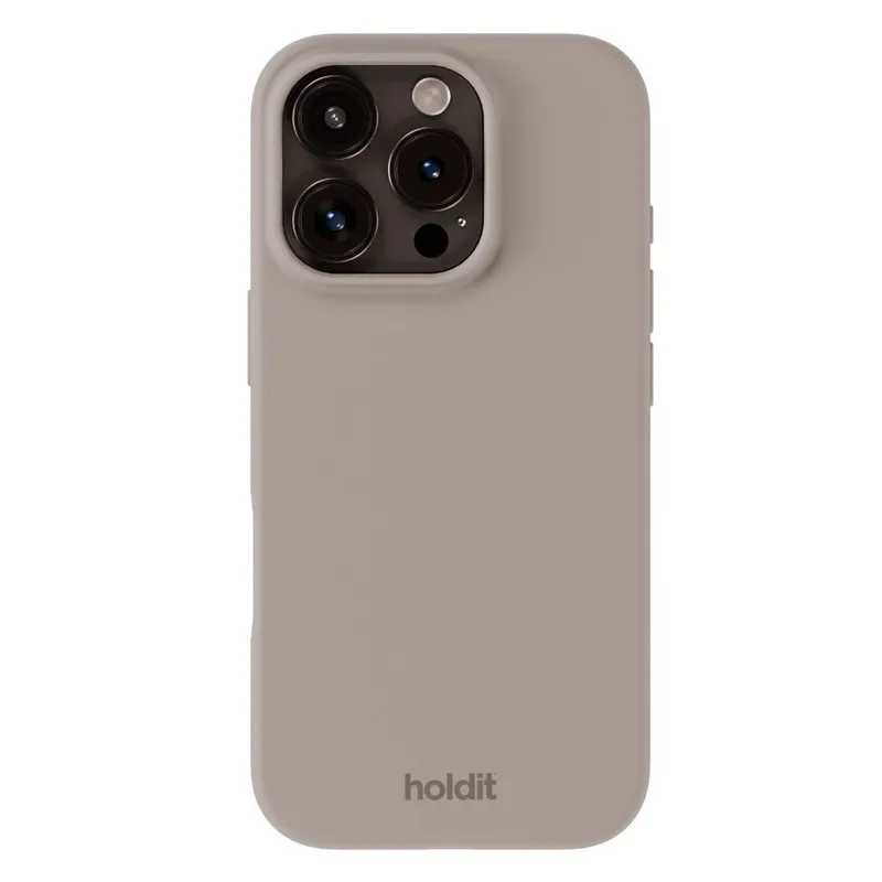 holdit iPhone 16 Pro Mobilskal Silikon Taupe