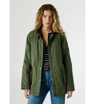 Pepe Jeans för kvinnor. PL4024352 Tess Jacket Grön (L), Casual, Polyester