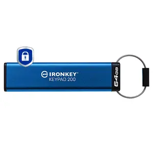 Kingston Ironkey Keypad 200 64gb Usb-a Blå