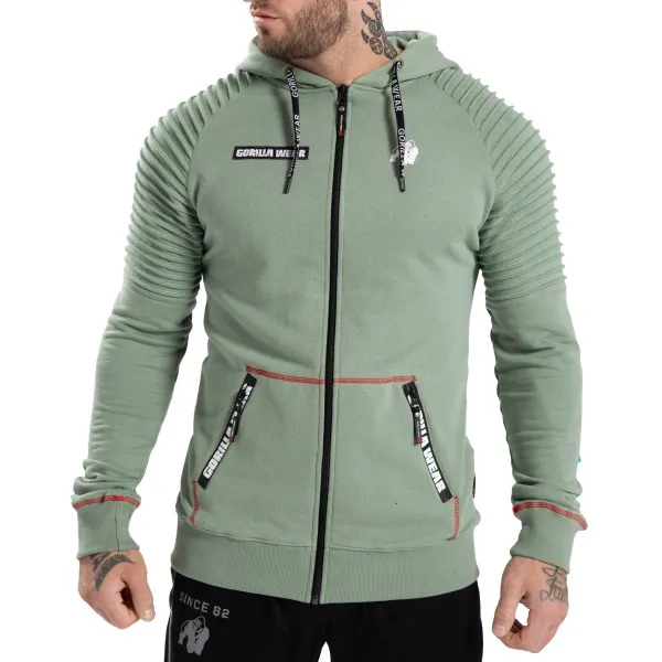 Gorilla Wear Georgia Zip Hoodie, S, Green Bay