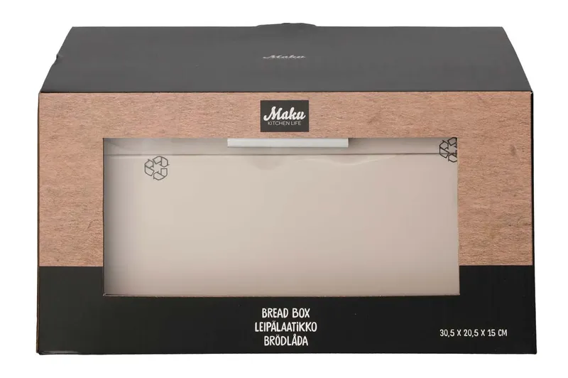 Brödbox 30,5 x 20,5 x 16 cm - Taupe