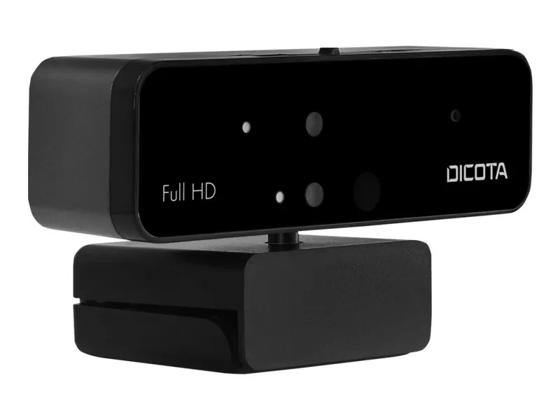 DICOTA Webcam PRO Face Recognition – Webbkamera – färg – 1920 x 1080 – 1080p – ljud – USB 2.0