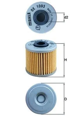Oljefilter MAHLE OX 1093