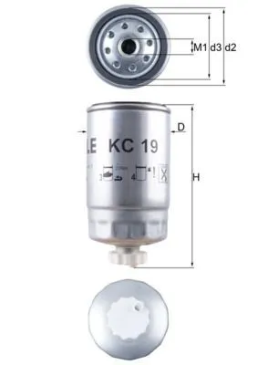 Bränslefilter MAHLE KC 19