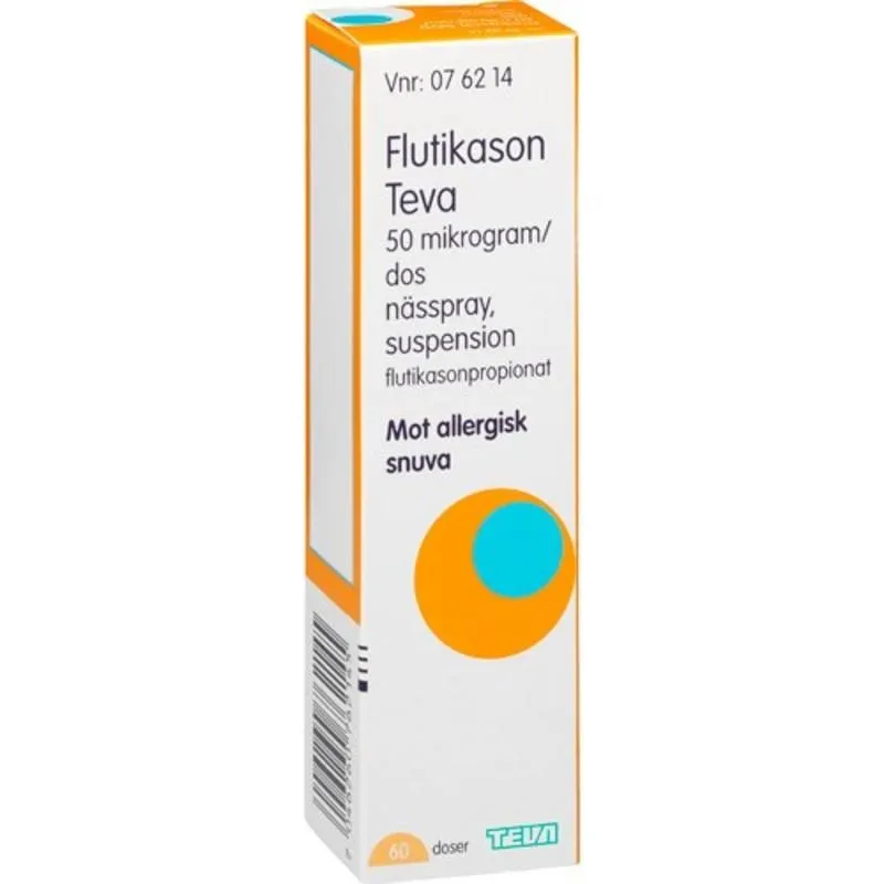 Flutikason Teva, nässpray, suspension 50 mikrogram/dos 60 doser