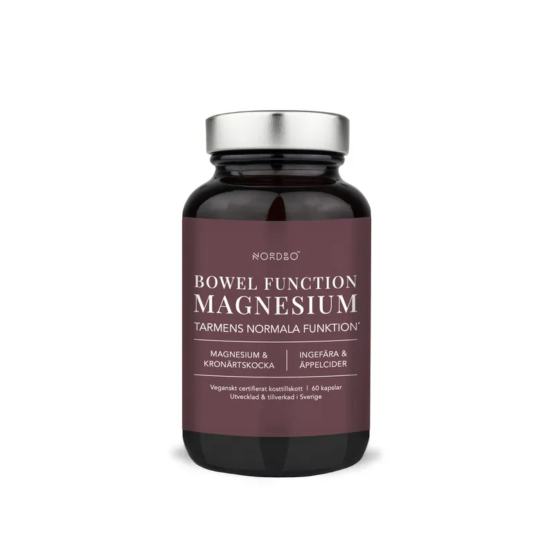 Köp 2 få 25% | Nordbo Bowel Function Magnesium 60 kapslar