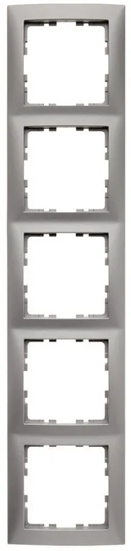 Hager 10159939 Kombinationsram silver 5-fack