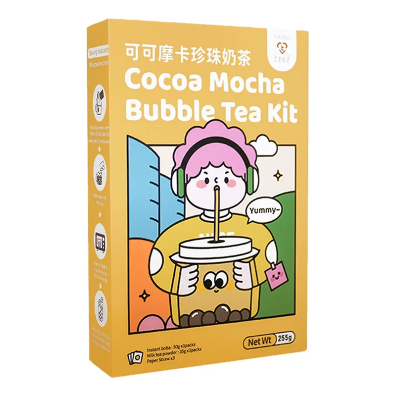 Tokimeki Cocoa Mocha Bubble Tea Kit – 3 x 255 g