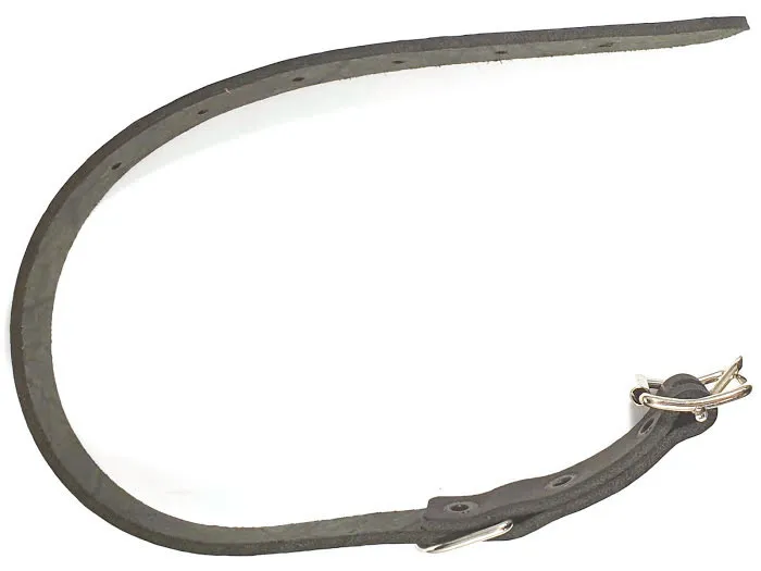 Halsband i Garvat Läder - Brunt 70 cm x 18 mm