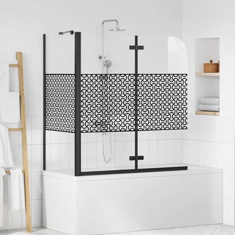 vidaXL Badrumsinredning Geometriskt Svart 120 x 67 x 129 cm