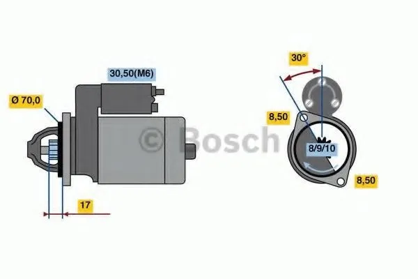 Startmotor BOSCH 0 986 018 570
