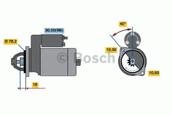 Startmotor BOSCH 0 986 022 490