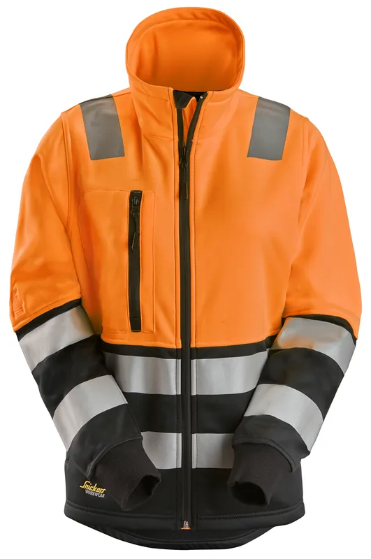 Snickers Workwear 8073 Fleecejacka varsel, orange/svart XS