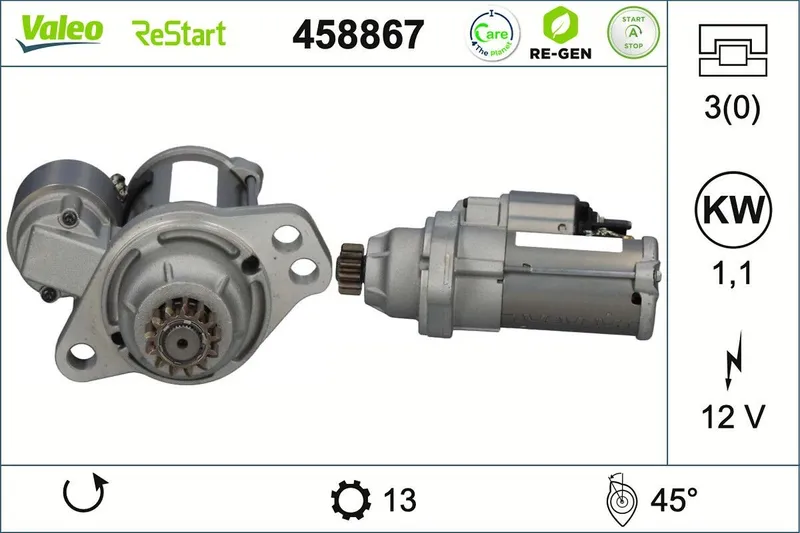 Startmotor VALEO 458867