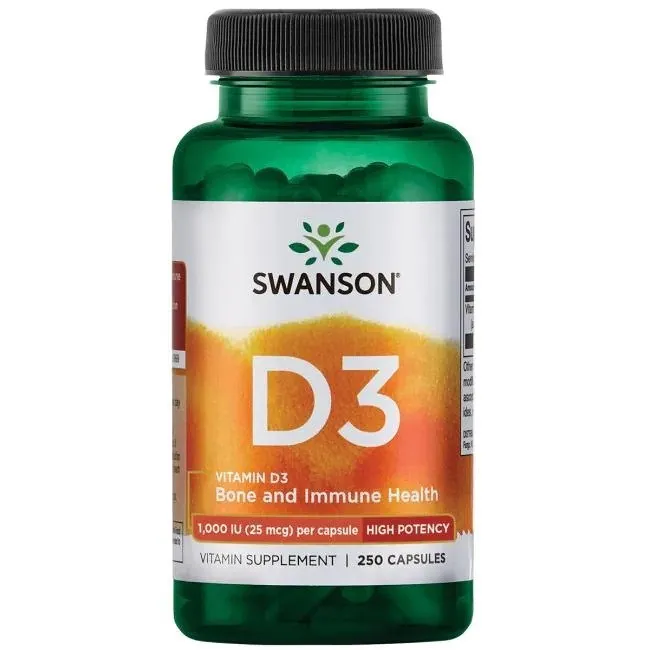 Swanson - Vitamin D-3, 1000 IE, 250 kapslar
