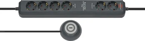 Brennenstuhl Eco-line Comfort Switch Förlängningssladdar 2 M 6 Ac-utgångar Antracit