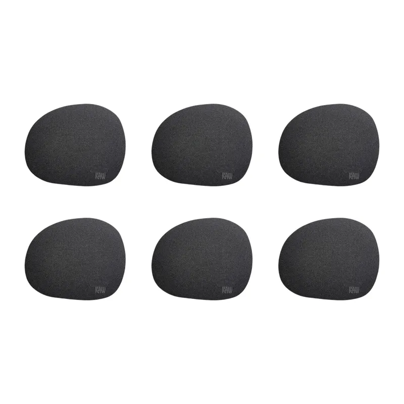 Aida RAW glasunderlägg 6-pack, svart