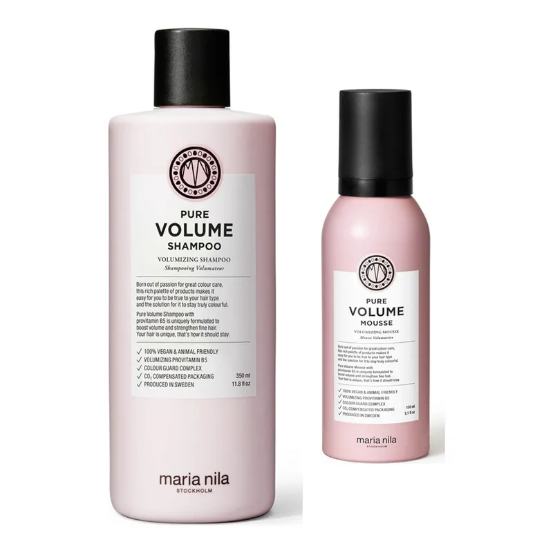 Maria Nila Volume Set Shampoo 350 ml, Mousse 150 ml & Travel Bottle