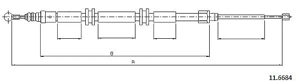 Handbromsvajer METZGER 11.6684