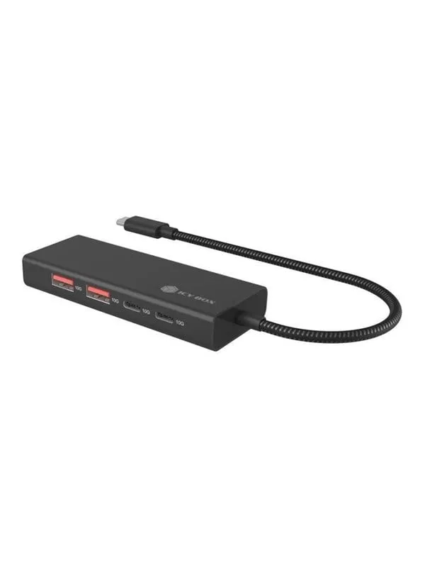 ICY BOX IB-HUB1436-CPD USB Hub - 4 porte - Svart