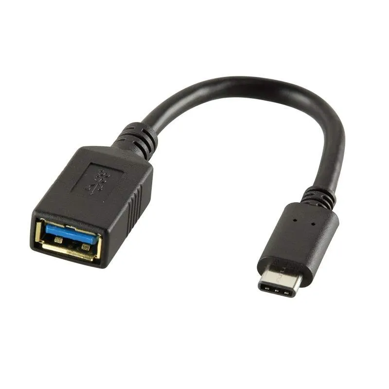 LogiLink USB C – USB A 0.15m, 0,15 m, USB C, USB A, USB 3.2 Gen 2 (3.1 Gen 2), hane/kvinna, svart