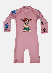 Swimpy UV-dräkt 86-92 Pippi Söderhavet rosa