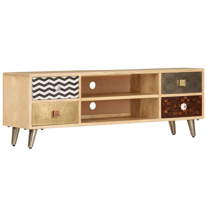 vidaXL TV-bänk 120x30x40 cm massivt mangoträ (#1527)