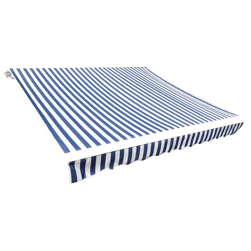 vidaXL Ersättningstyg för markis blå och vit 600×300 cm polyester