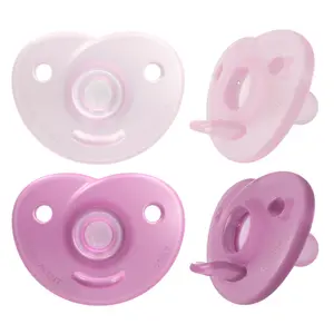 Philips Avent Soothie Napp 0–6m 2-Pack, Rosa/Ljusrosa