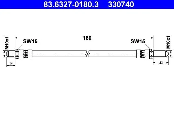 Bromsslang ATE 83.6327-0180.3