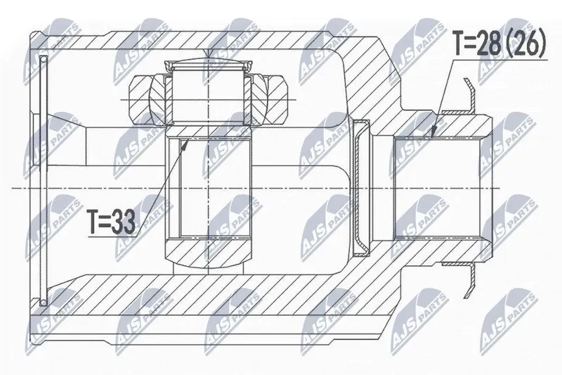 Ledsats, drivaxel NTY NPW-HY-544