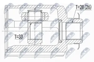 Ledsats, drivaxel NTY NPW-HY-544