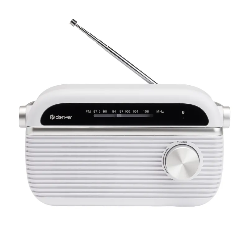 DENVER TRB-67W - FM analogue radio with Bluetooth function - white