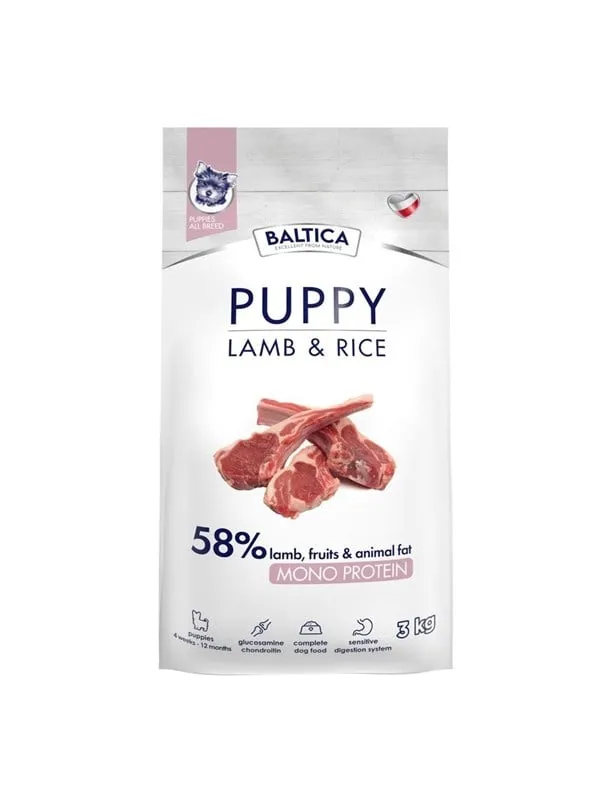 BALTICA Nutraceutic Puppy Lamm med ris Mono - torrt hundfoder - 3kg
