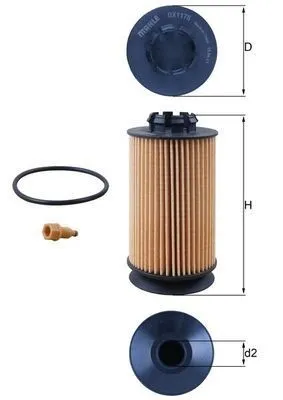 Oljefilter MAHLE OX 1175D